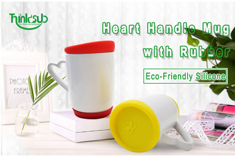 Hot Sale 12oz Heat Transfer Milk Mug Valentines Gift Heart Handle Rubber Base Bottom Silicon Lid Ceramic Sublimation Coffee Mug (3)